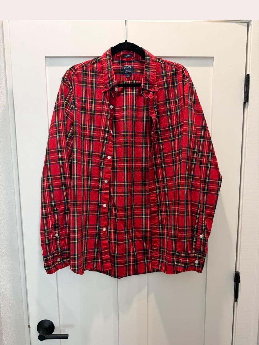 J. Crew Red Plaid Long-Sleeve Button-Down Shirt